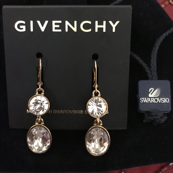 Givenchy Jewelry - NEW Givenchy Swarovski Clear Crystal Earrings